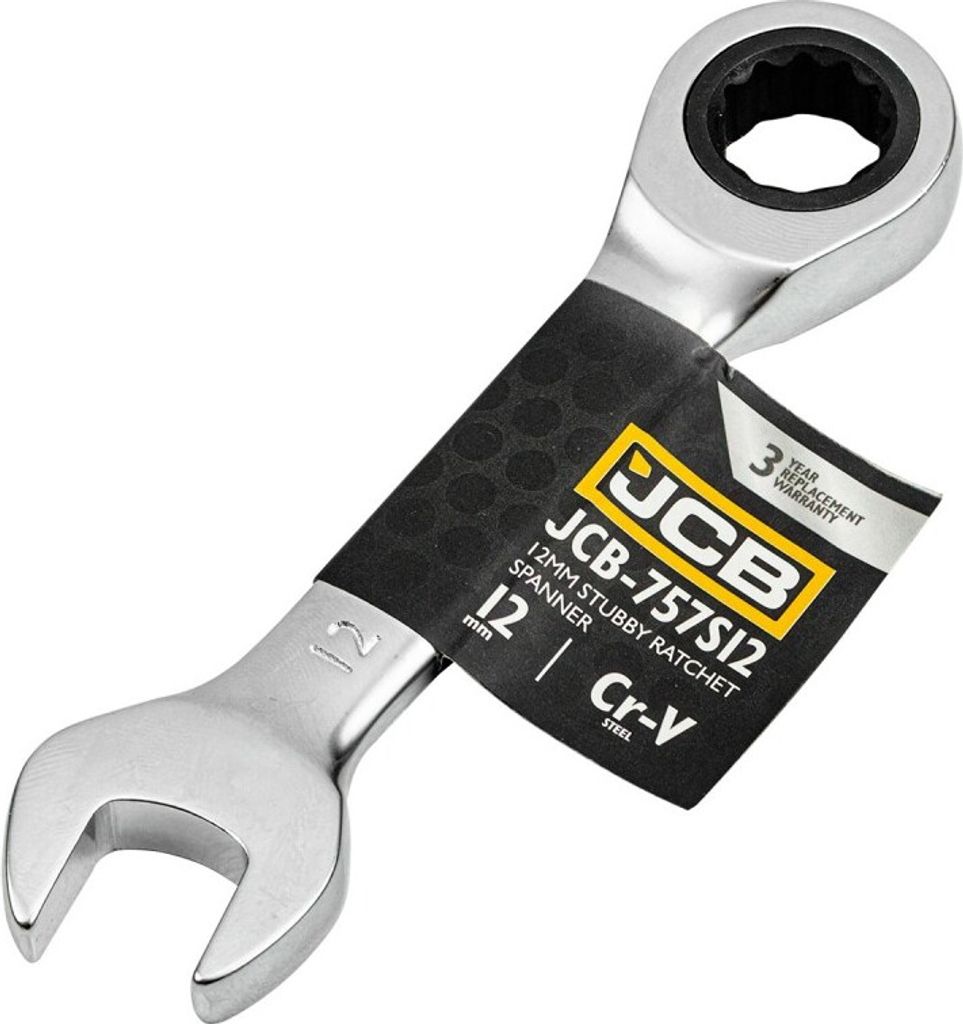 JCB | Ratschenschlüssel 12mm, Schraubenschlüssel, Maulschlüssel, Ringmaulschlüssel
