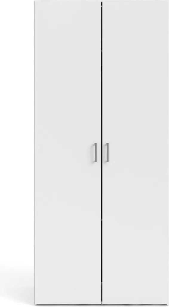 Armoire Spell blanche pour petite chambre – Rangement 2 portes compact