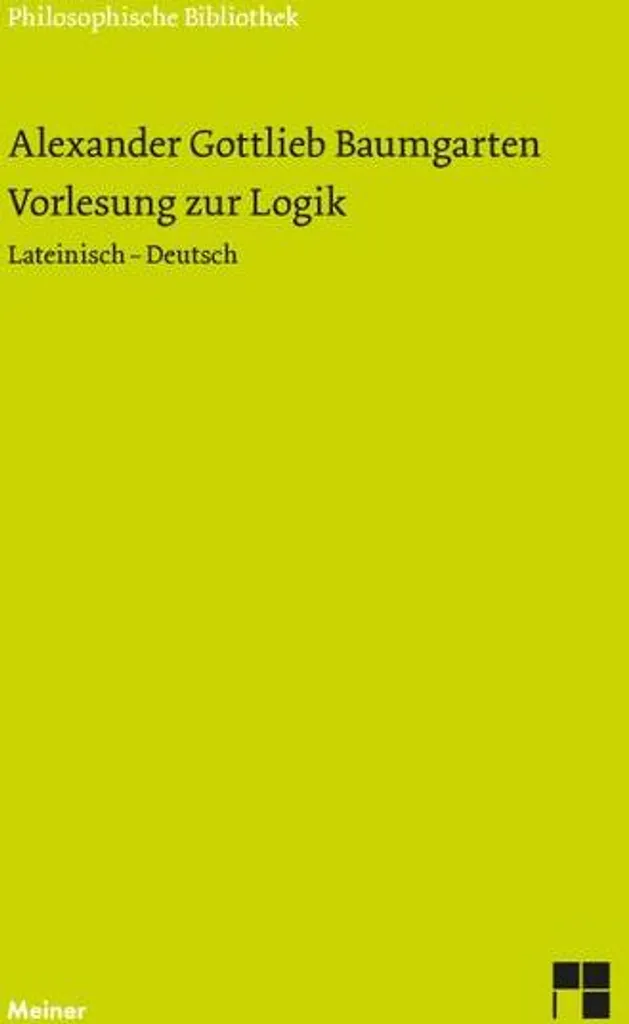 Livre de philosophie Vorlesung zur Logik, manuel académique allemand