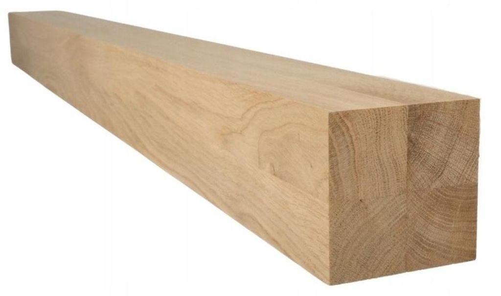 Štvorhranné drevo - Dubové drevo - 8 x 8 x 110 cm - Ostré Obrázok produktu 