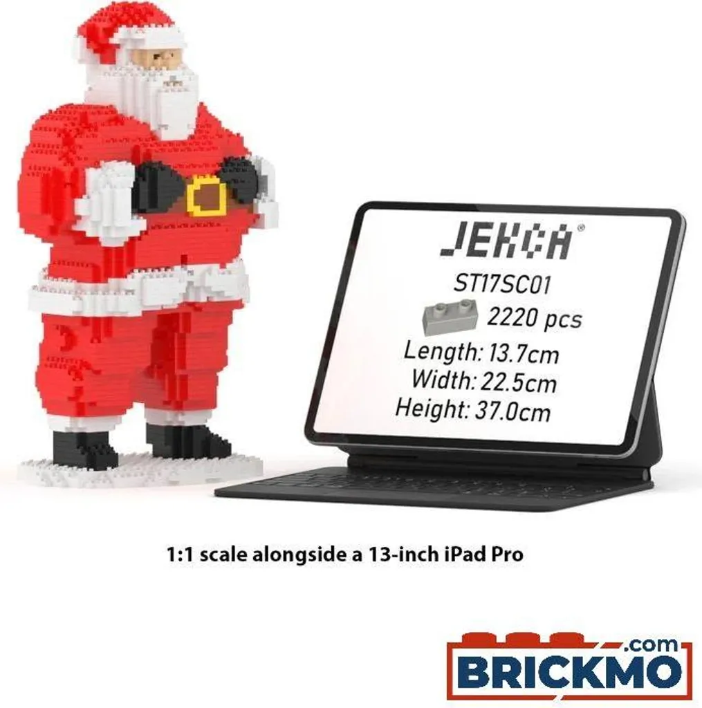 Décoration de Noël Père Noël à Construire JEKCA Bricks ST17SC01