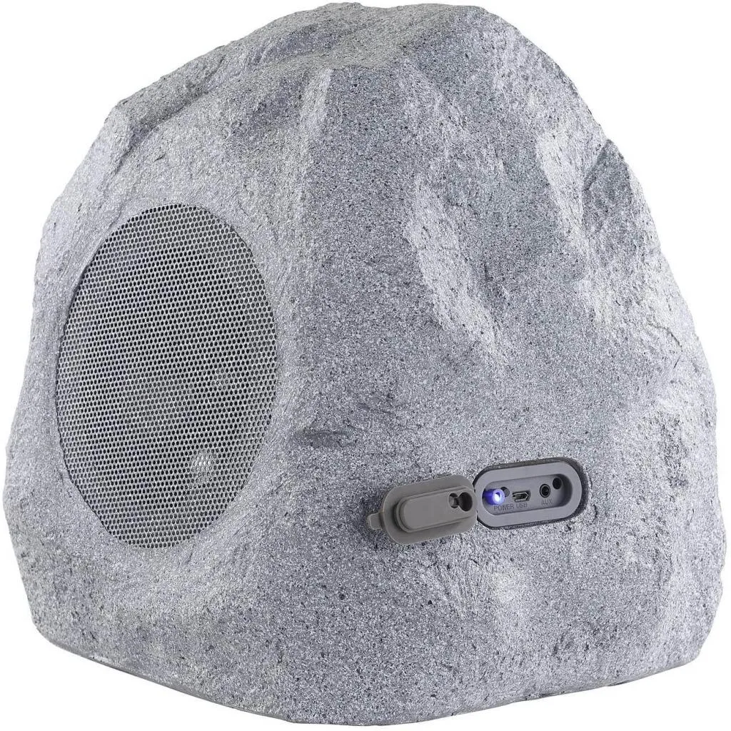 Enceinte extérieure Bluetooth en forme de rocher auvisio MSS-430 IPX4 Gris