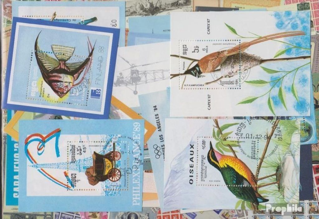 Briefmarken Kambodscha 25 verschiedene Blöcke und Kleinbögen