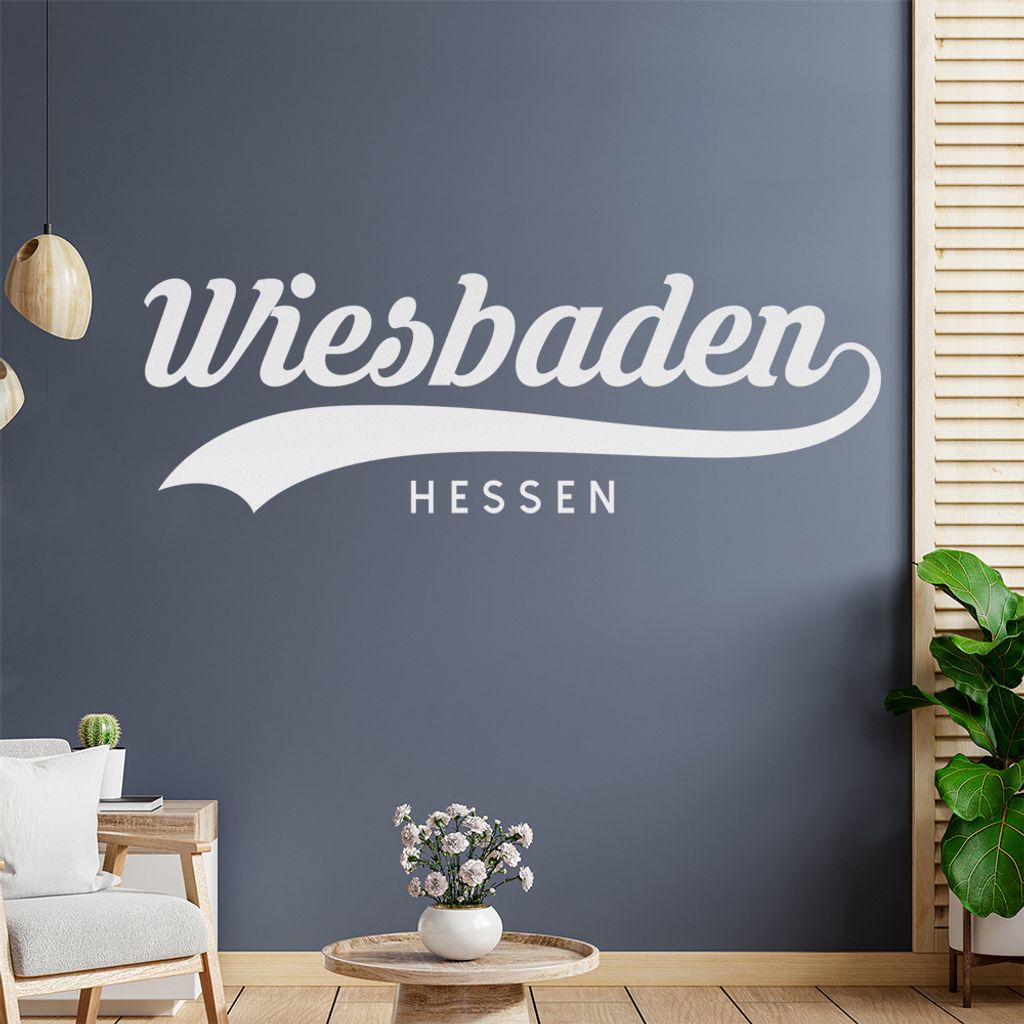 Wiesbaden Hessen Wandtattoo Wandaufkleber Wall Sticker - Dekoration, Küche, Wohnzimmer, Schlafzimmer, Badezimmer