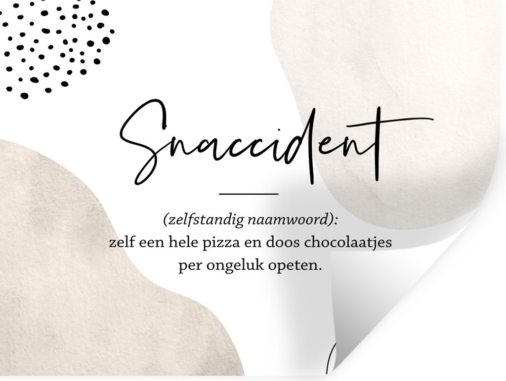MuchoWow Wandtattoo Wandsticker Wandaufkleber Zitate - Snaccident definition - Sprichwörter - Wörterbuch 80x60 cm Selbstklebend und Repositioni...