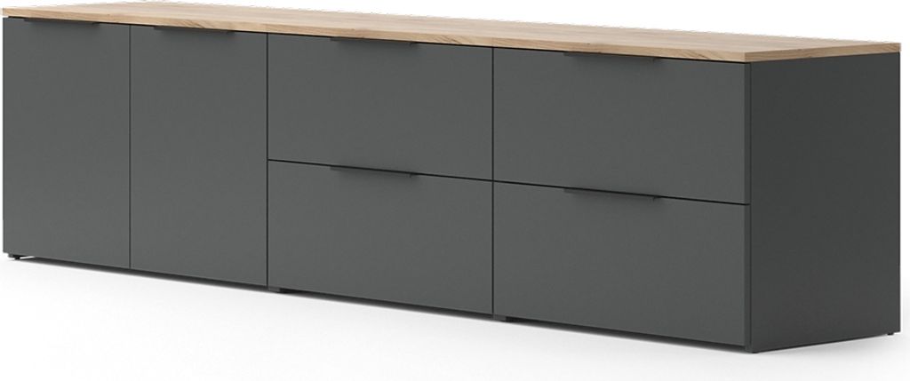 Wohnwand Vicco Wido Anthrazit 3 Teile, Model 49803 Produktbild 