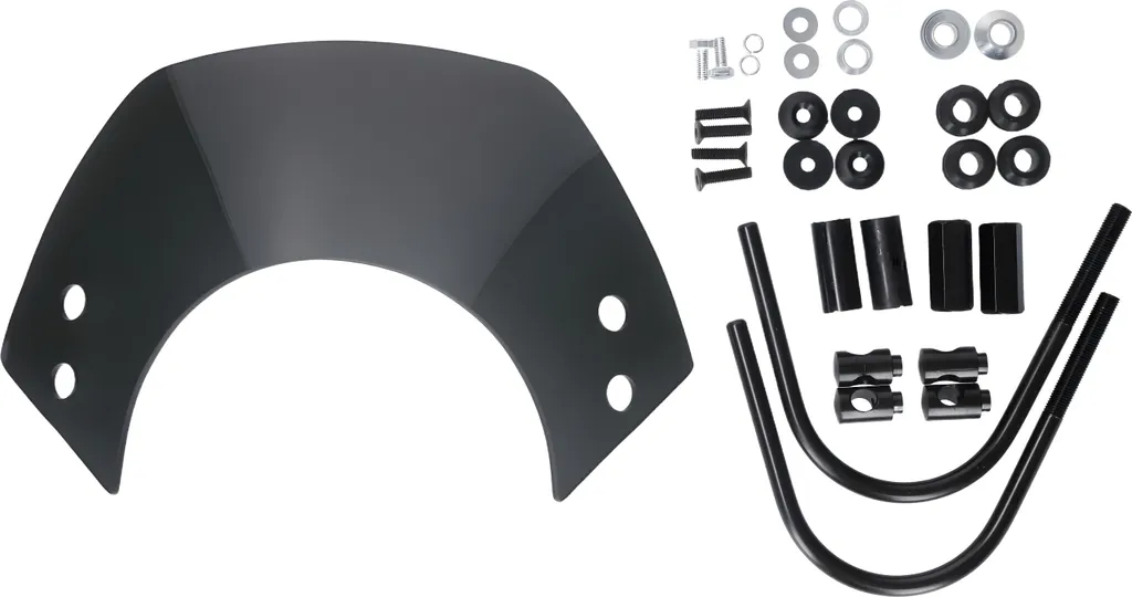 Saute-vent sport teinté noir pour Vespa GTS et GT avec kit de fixation