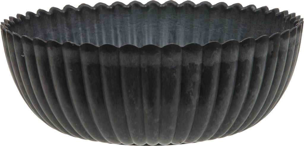 Pflanzgefäß Ø20x7,5cm rund rec. Kunststoff anthrazit Produktbild 