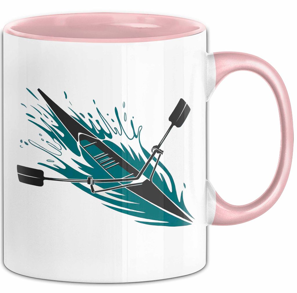 Ruder Enthusiast Tasse Geschenkidee für Rudercrew Fans (Rosa)