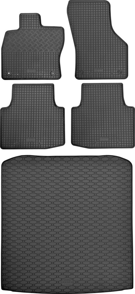 Passgenaue Gummifußmatten und Laderaumwanne von Z4L passend für SKODA Superb III Liftback ab 2015