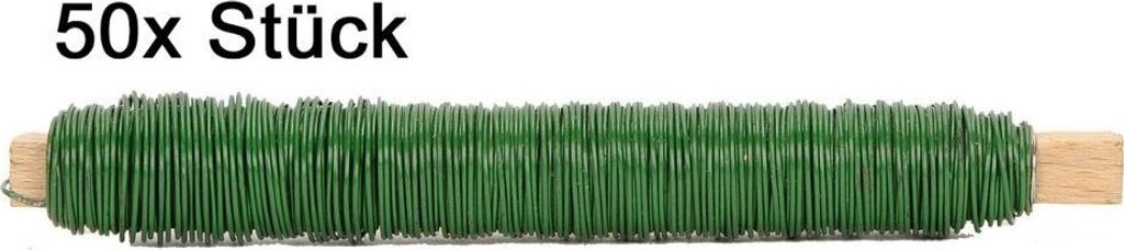 Novatool 50x Wickeldraht I grün I 0,65 mm I Draht zum Basteln I Basteldraht Floristendraht Blumendraht Bindedraht Biegedraht drehbinder rostfrei s...