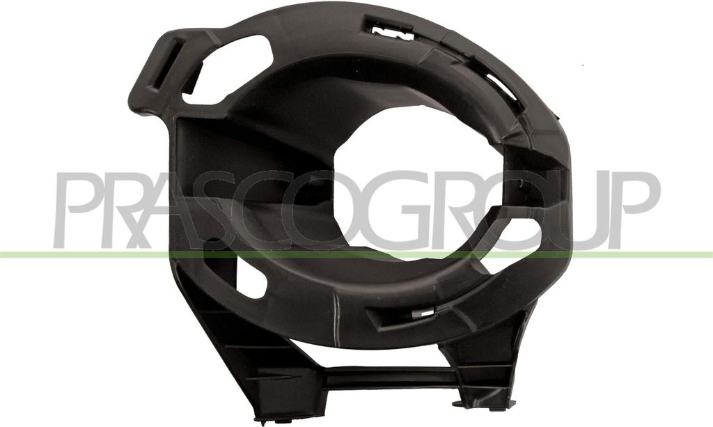 PRASCO Lüftungsgitter Grill Stoßfänger für RENAULT Clio III Schrägheck (BR0/1, CR0/1) mit Loch/Löchern für Nebellampen Schwarz