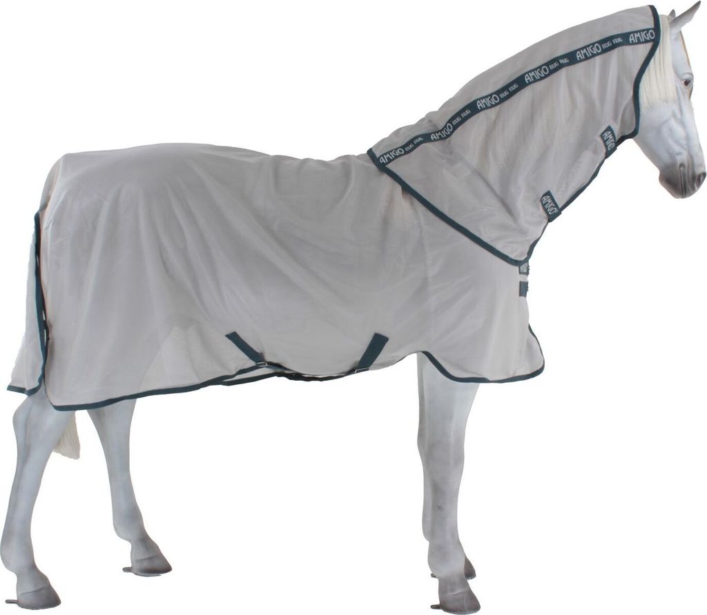 Horseware Ameco Bug Rug silver/tea Fliegendecke mit Halsteil, Größe:6'9