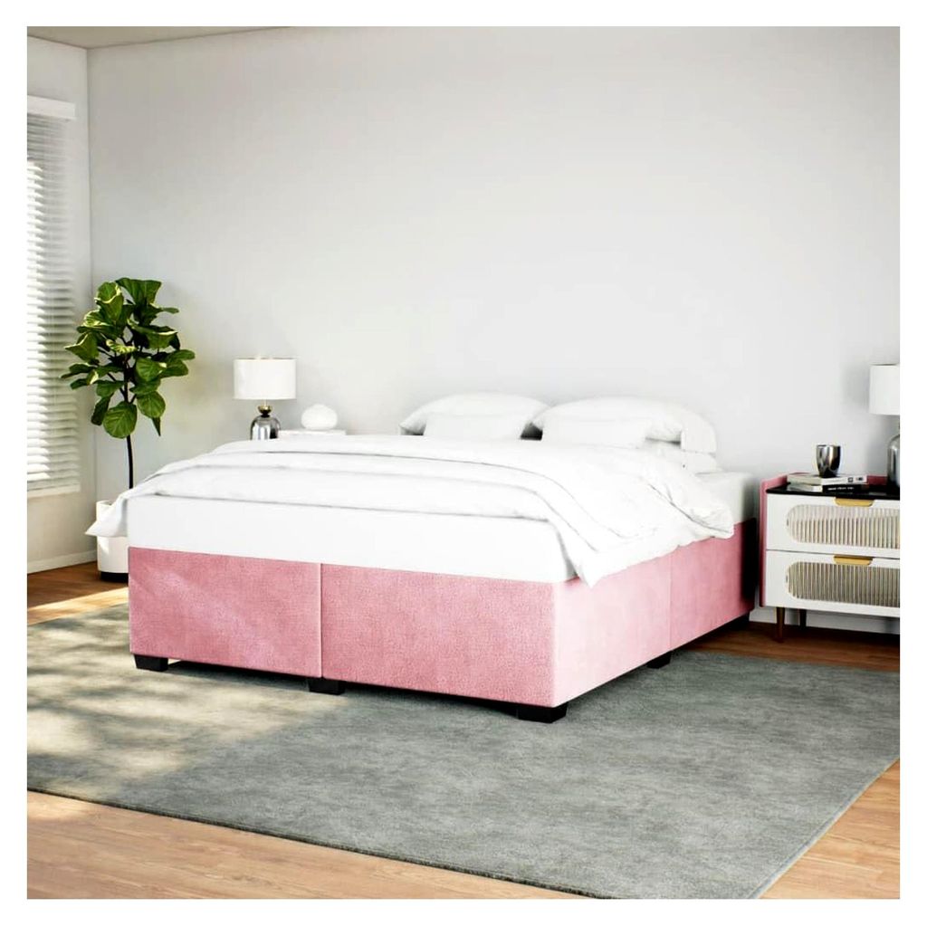 Bettgestell Rosa 180x200 cm Samt