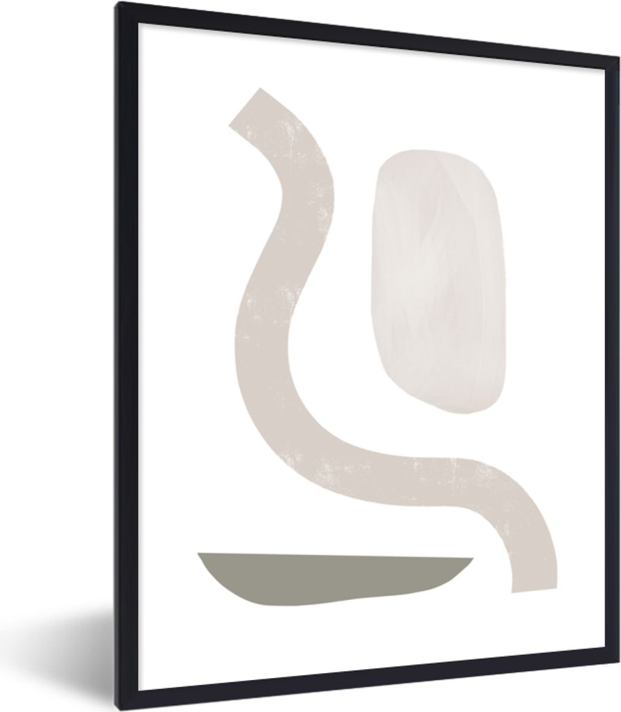 MuchoWow Gerahmtes Poster Pastell - Minimalismus - Gestaltung 30x40 cm - Poster mit Schwarzem Bilderrahmen Wandposter Rahmen Foto Bilder - Wandde...