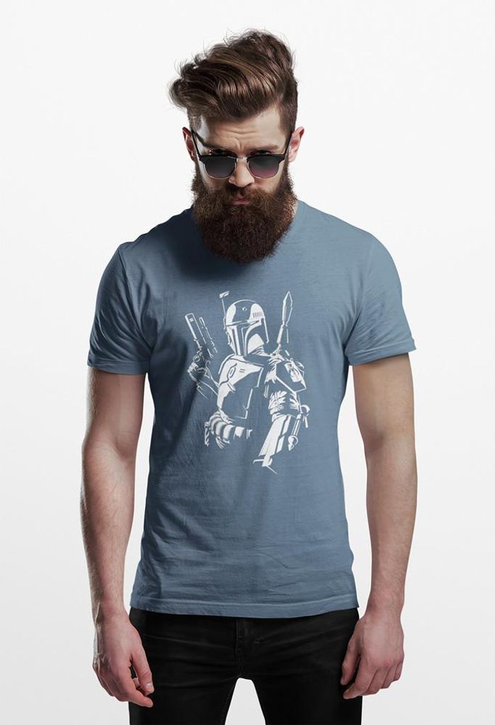 D&B 150 Uni Polo MO00103 Bobba Fett IndigoBlau-Größe 3XL