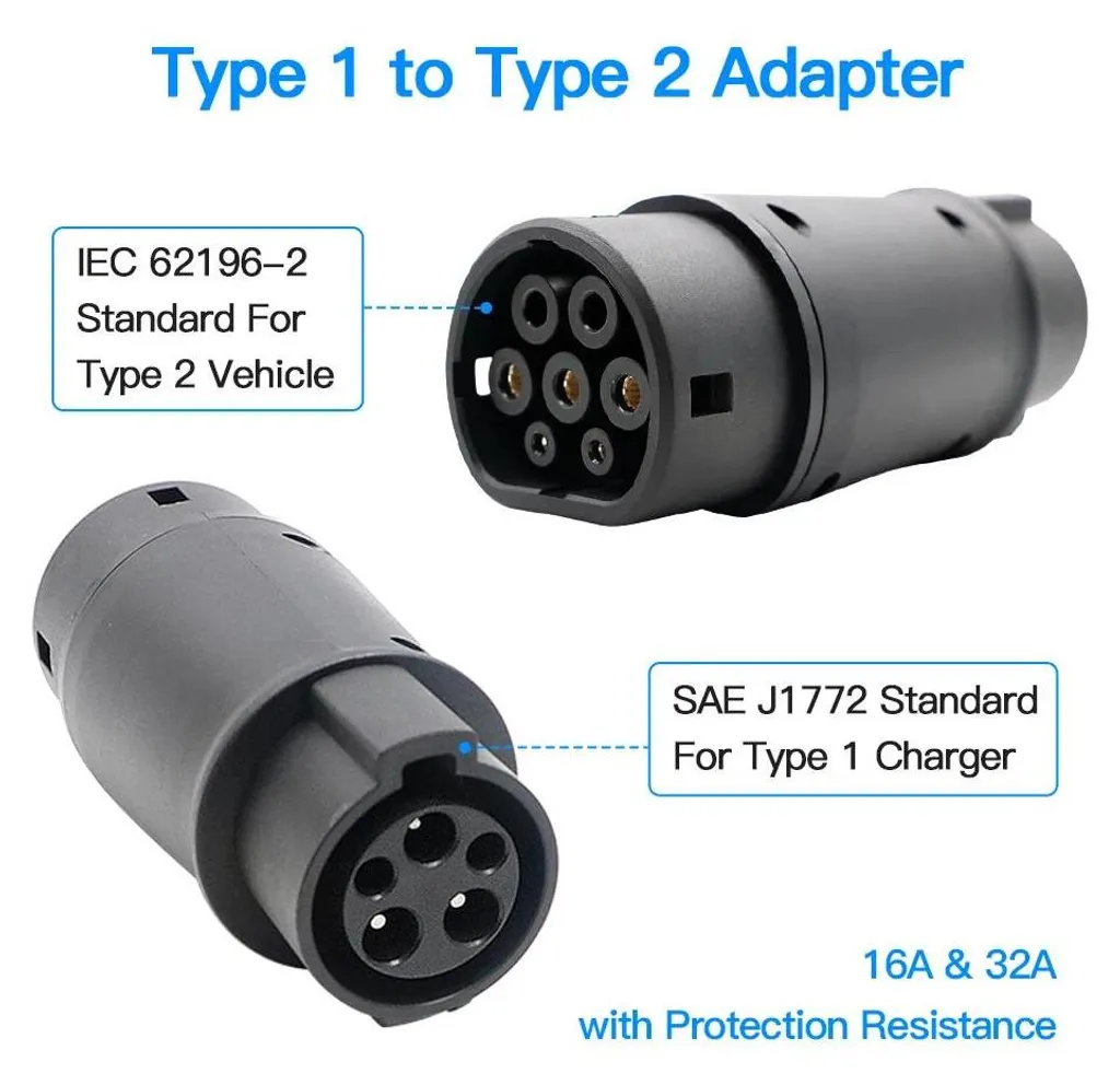 Convertisseur Chargeur EV Type 1 vers Type 2 pour Bornes Publiques - 2
