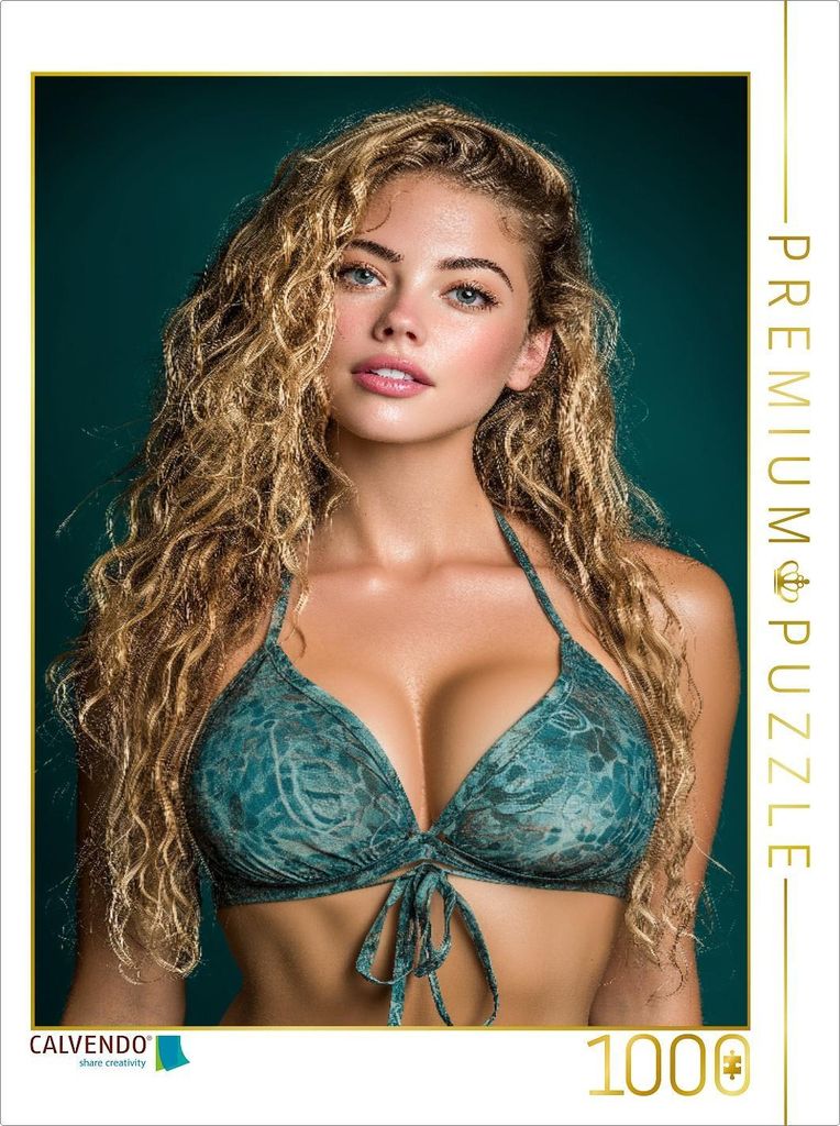 CALVENDO Puzzle Mia im knappen Bikini | 1000 Teile Lege-Größe 64x48cm Foto-Puzzle für glückliche Stunden