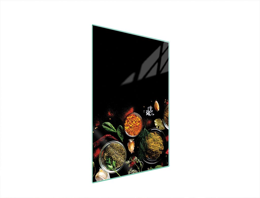 Herdabdeckplatte 35x52 Glaskeramikkochfeld Abdeckung Spritzschutz Glasplatte Deko Schneidebrett Gewürze Bunt
