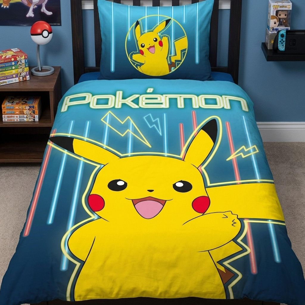 Set di lenzuola Pokemon, 135x200 cm, 80x80 cm, 2 pezzi, Immagine del prodotto 