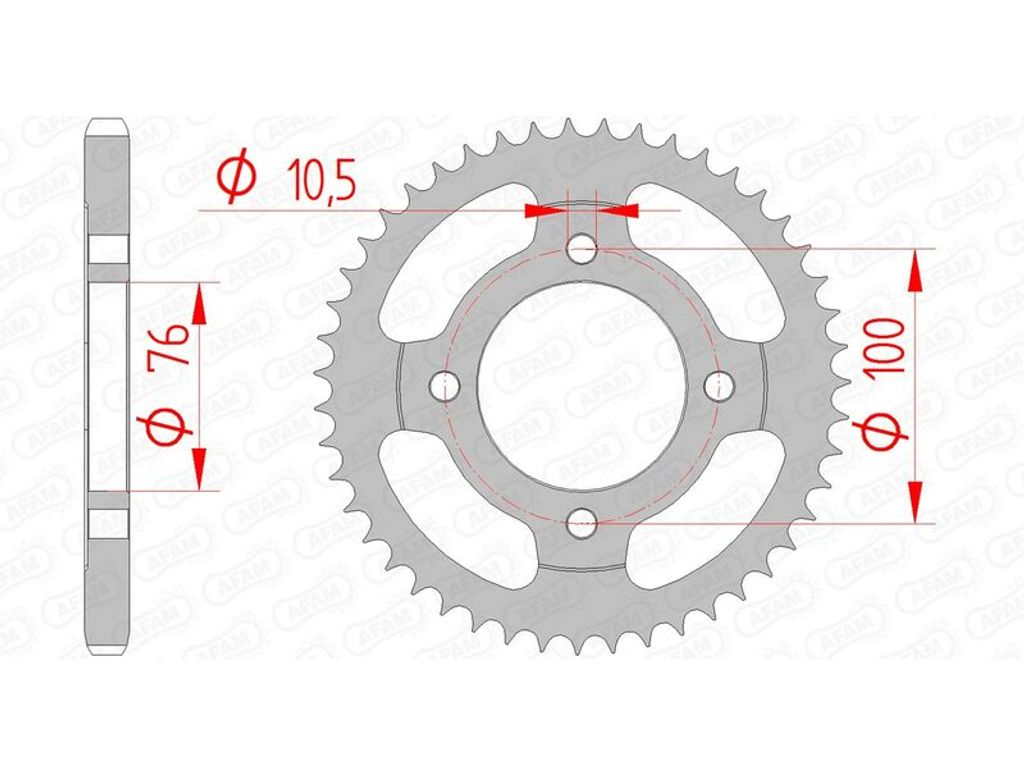 AFAM Kettenrad Stahl Standard - 428