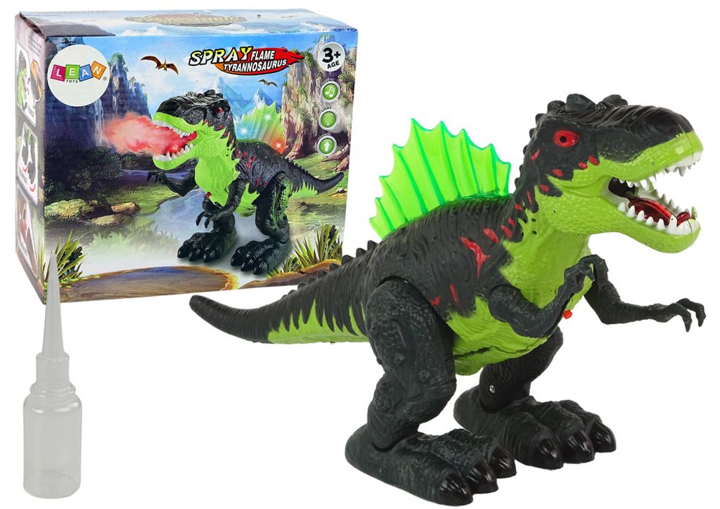 Dinosaurier bläst Feuer Dampf Lichter Batterie grün Produktbild 