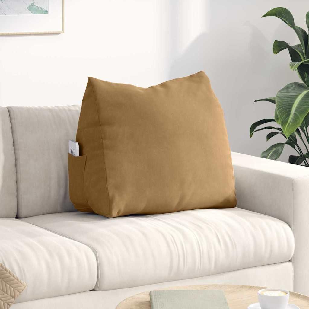 "Schlussverkauf" Rückenkissen/Stuhlkissen - Nur für Innenbereich - Braun 60x20x50 cm Cordstoff C8576