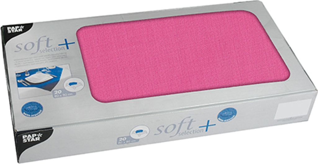 Papstar Mitteldecke fuchsia Vlies soft selection plus 80 x 80cm