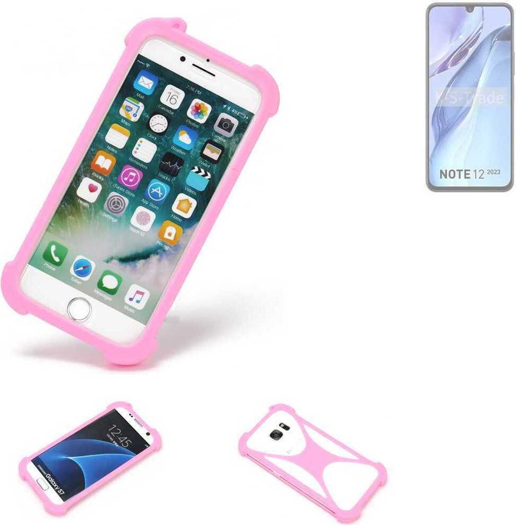 K-S-Trade Handy Hülle kompatibel mit Infinix Note 12 2023 Schutz Hülle Bumper Silikon Schutz Hülle Cover Case Silikoncase Silikonbumper TPU