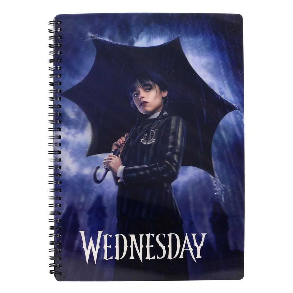 Diario 3D Mercoledì Addams 'Rain' - Scrivi la tua Storia a Nevermore