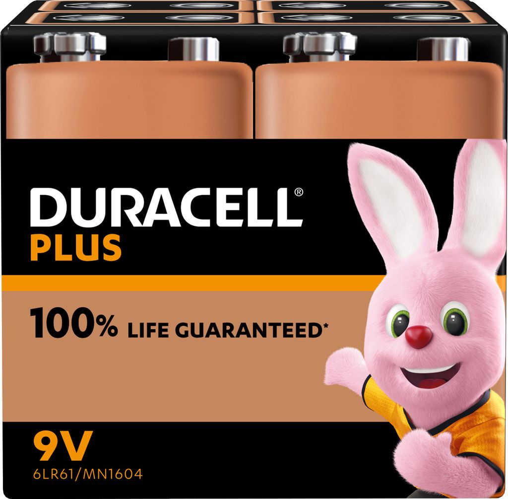 4 DURACELL Batterien PLUS E-Block 9,0 V