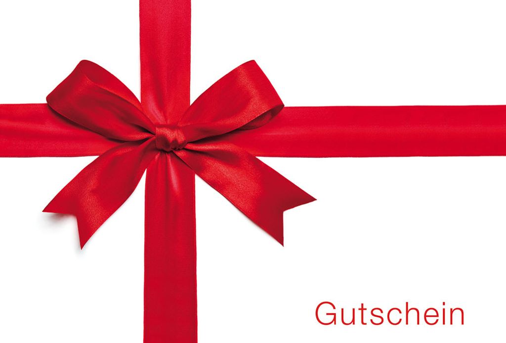 Gutschein Blanco mit Schleifen Motiv, mit Umschlag