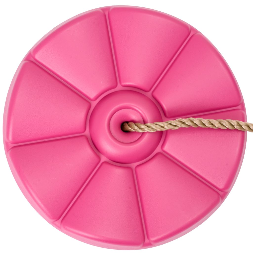 TRIBECCO Schaukel Blume Schaukelrad Schaukelteller Spielplatz Schaukelsitz Anti-Rutsch-Kunststoff (Rosa)