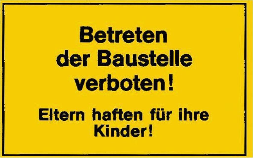 Verbotsschild 400x250mm Betreten der Baustelle