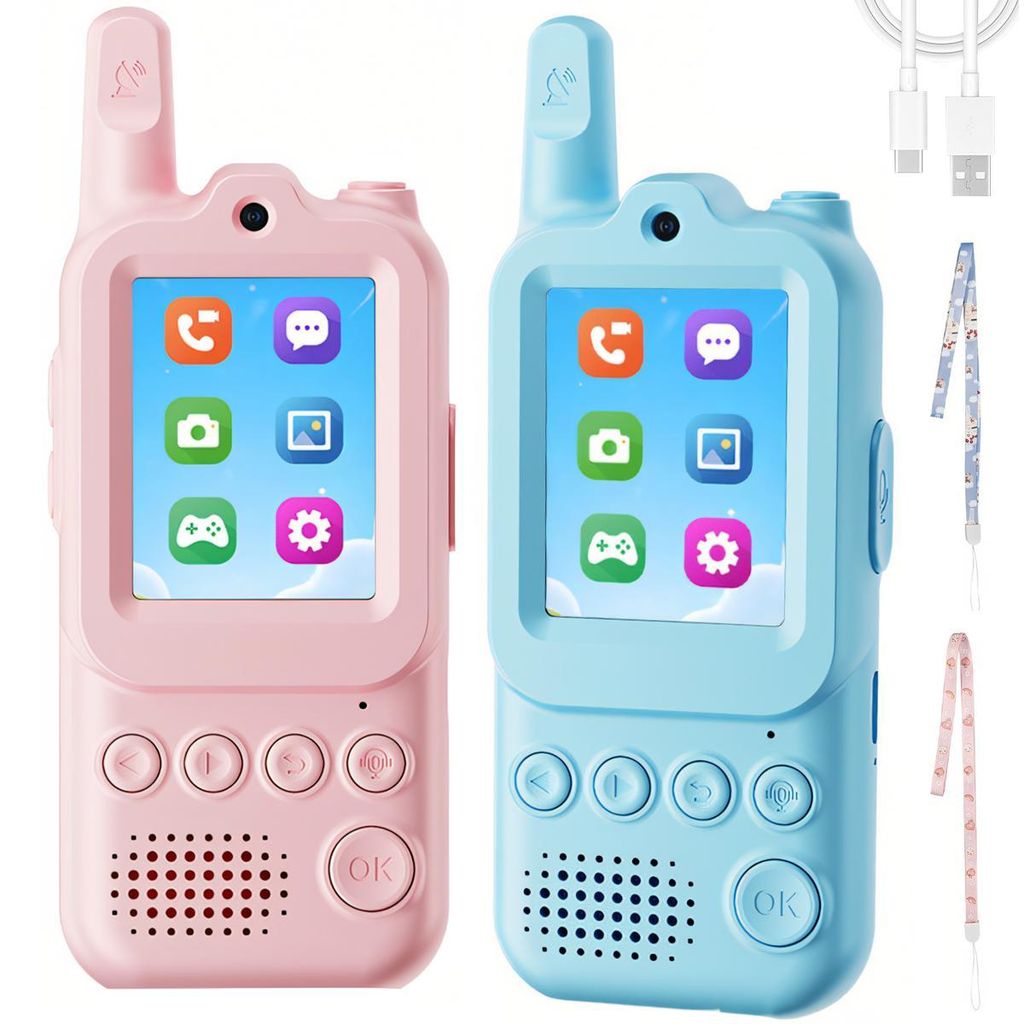 Video Walkie Talkie für Kinder, 2er-Set – Wiederaufladbare Produktbild 