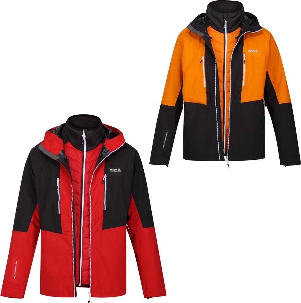 Regatta Sacramento IX 3 in 1 Jacke Winterjacke Herren, Größe:L, Farbe:Orange