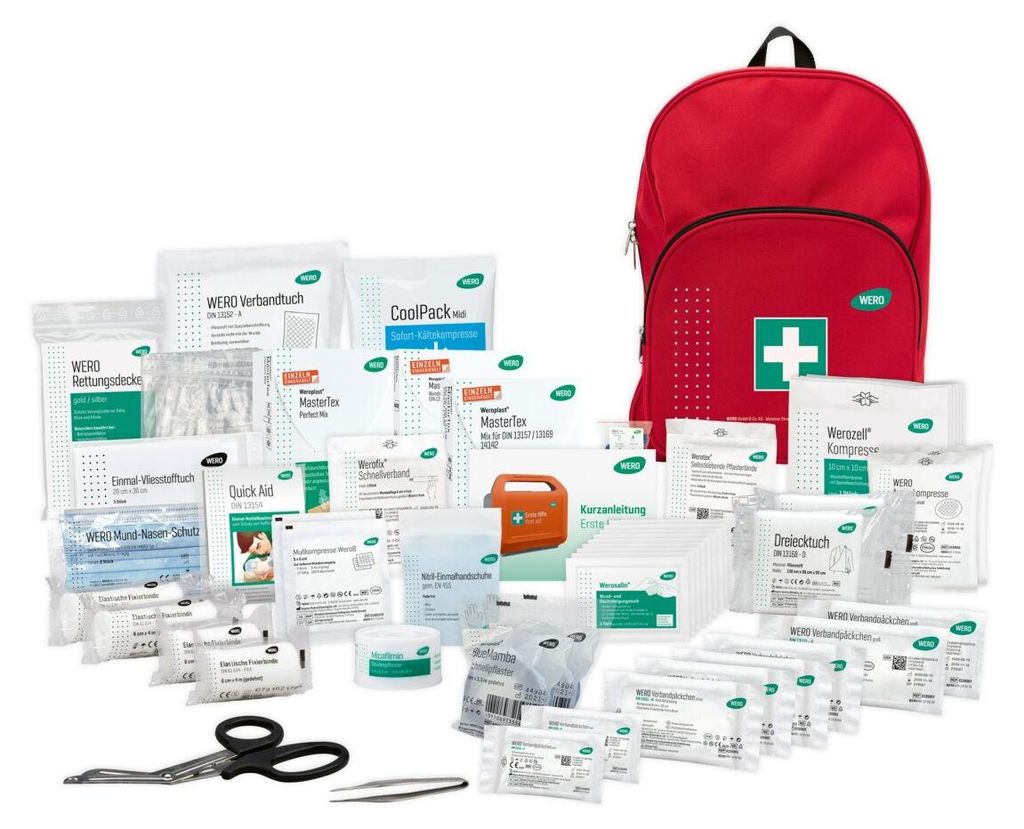 WERO Erste Hilfe Rucksack DIN 13157 Allround Produktbild 