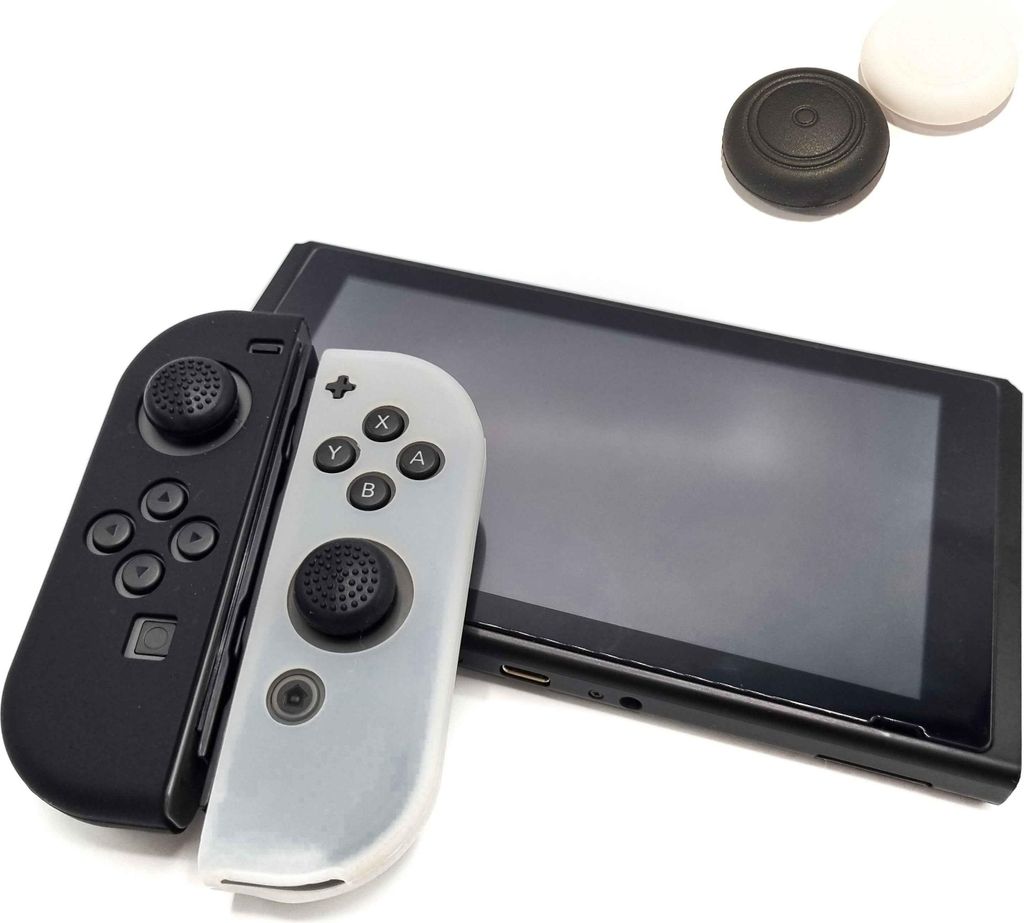 Thumbgrips - Hoesjes & Skins + Thumb Grips voor Nintendo Switch 1 - Performance Gaming Case - Soft Grip Covers - Anti-Slip Joy-Con Controller Acces...