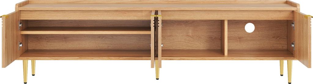 Merax TV-Schrank mit 3D-Türen, TV Lowboard mit goldene Produktbild 
