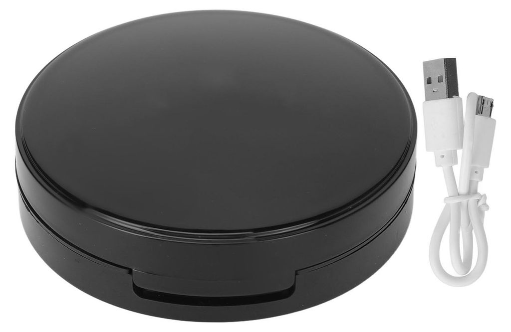 Cushion Foundation Case mit LED-Licht, rundem Spiegel, Kompakt-Innenbehälter, Kosmetik-Leerverpackung