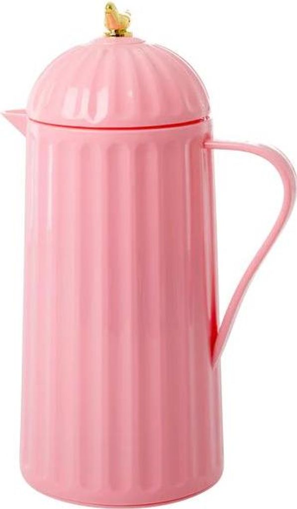 PINK Thermoskanne 1000 ml, 33 cm hoch, doppelwandig, hält Getränke bis zu 12 Stunden warm