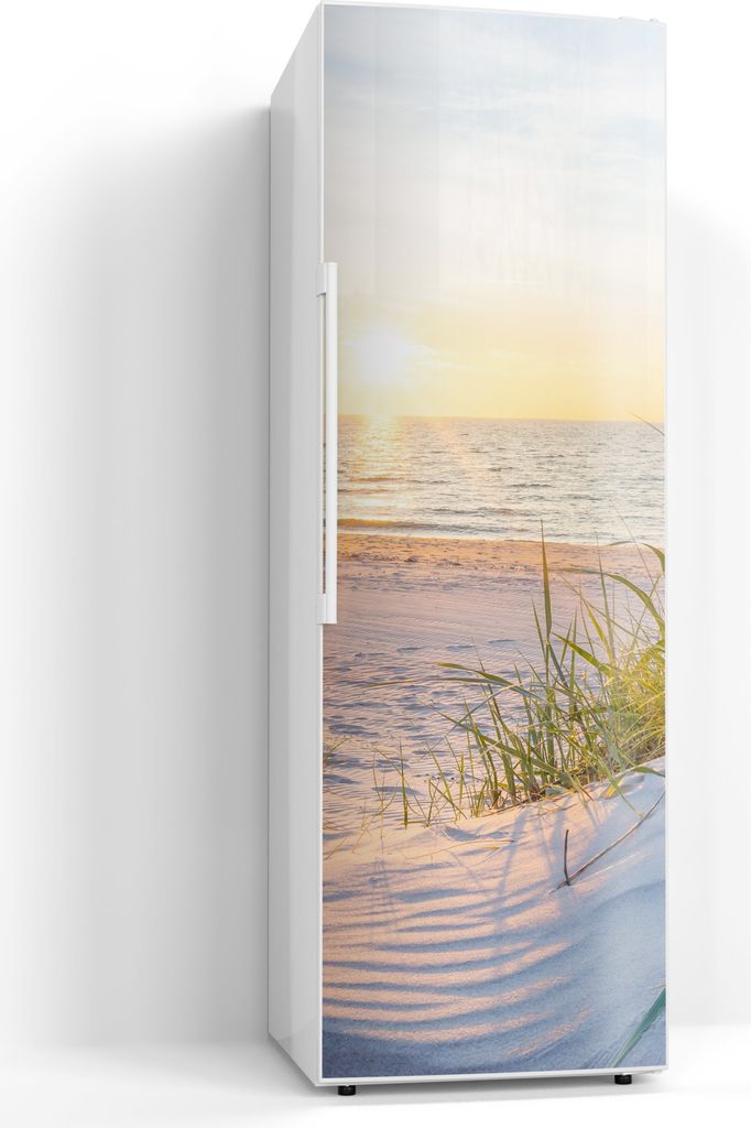 DEQORI Magnetmatte Kühlschrank beschreibbar 60x180 cm 'Abendsonne an der Ostsee' Magnetfolie