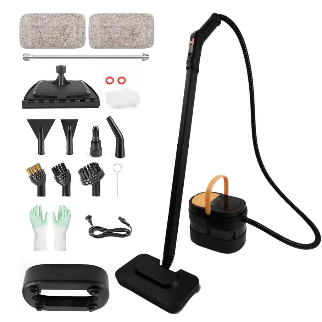 2500W Dampfboden schrubben, 2-in-1 Handheld Dampfreiniger, 3-stufig verstellbarer, 10s Aufheizzeit, 4 bar Dampfdruck, Dampfreinigungs maschine