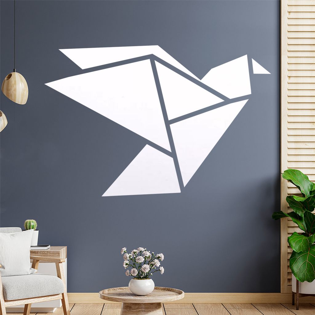 Papierfalten Vogel M1 Wandtattoo Wandaufkleber Wall Sticker - Dekoration, Küche, Wohnzimmer, Schlafzimmer, Badezimmer