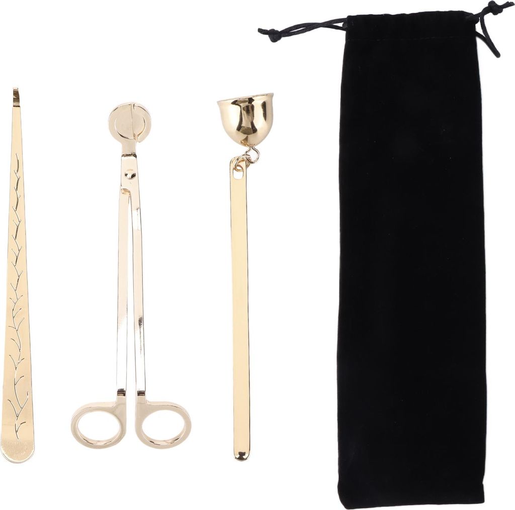 Dochtschneider aus Edelstahl, langlebiges Kerzenzubehör mit Hakenlöscher als Geschenk für Liebhaber