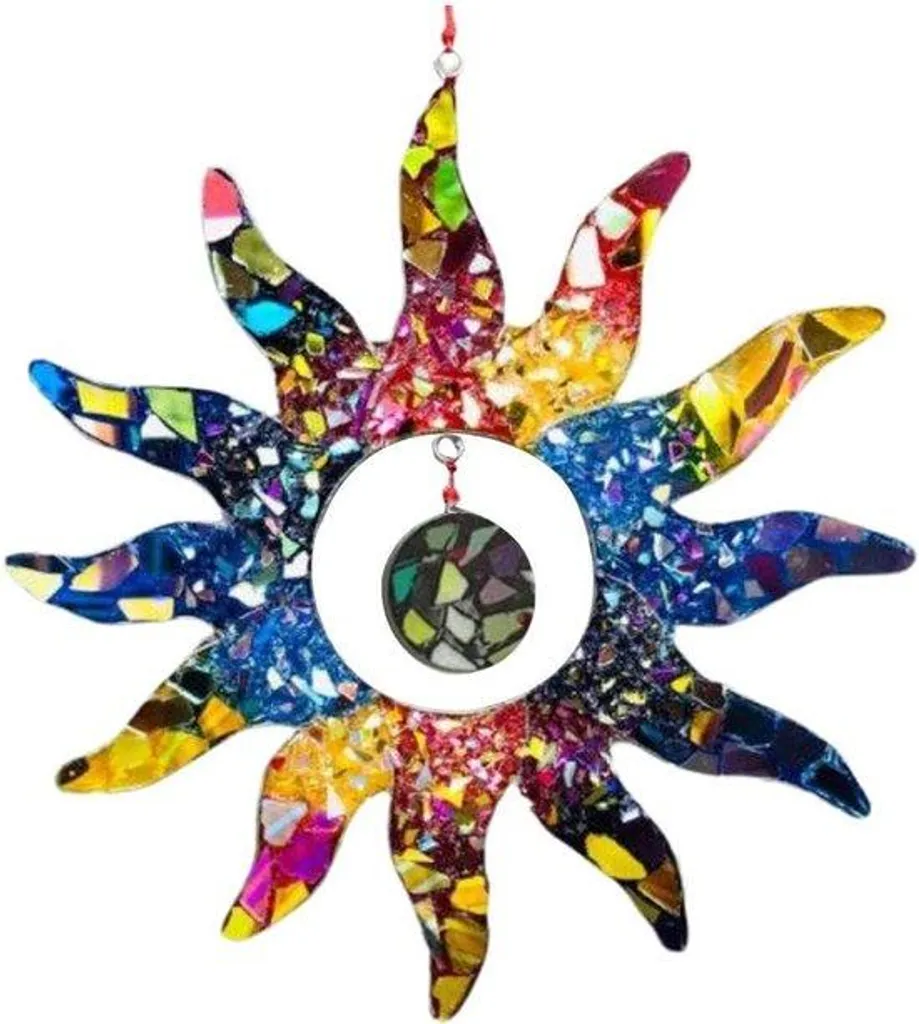 Décoration de jardin solaire brillante multicolore 21 cm haute qualité