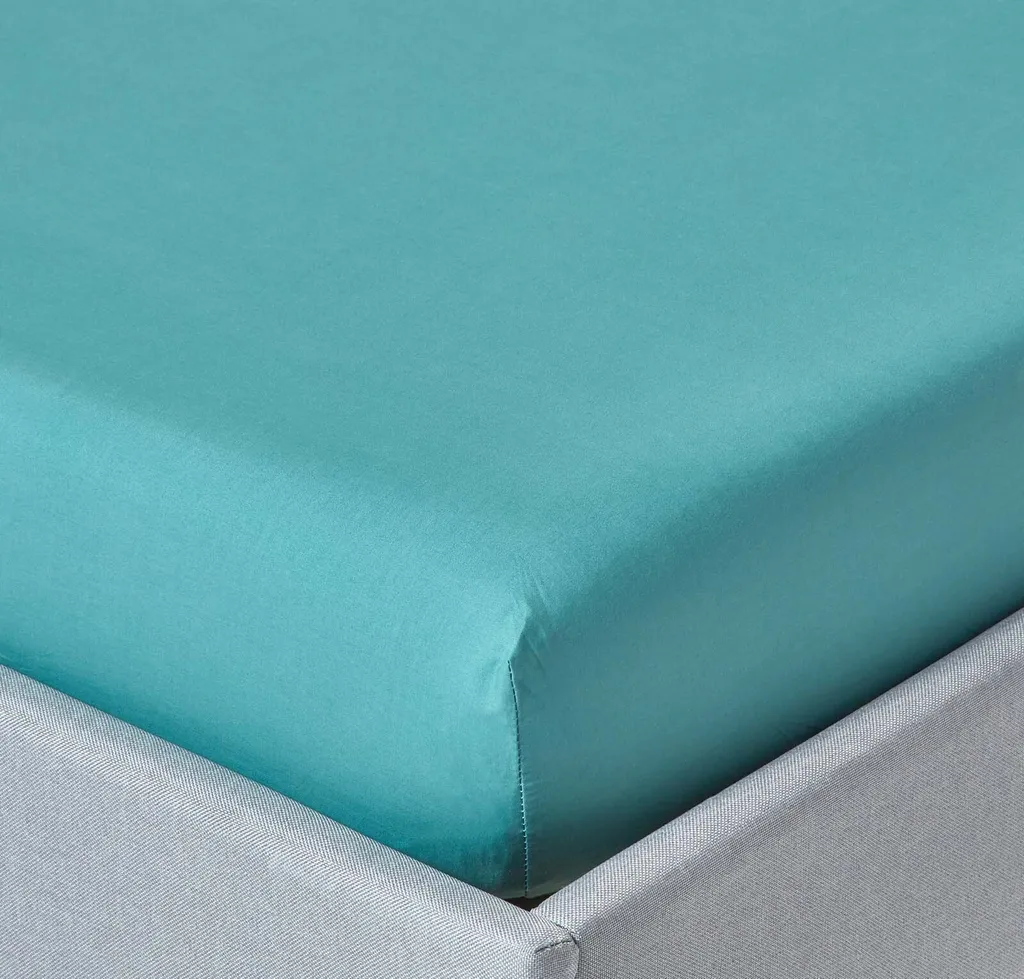 Lenzuolo Homescapes Verde Mare 100x200 - Lusso in Cotone 200 Fili