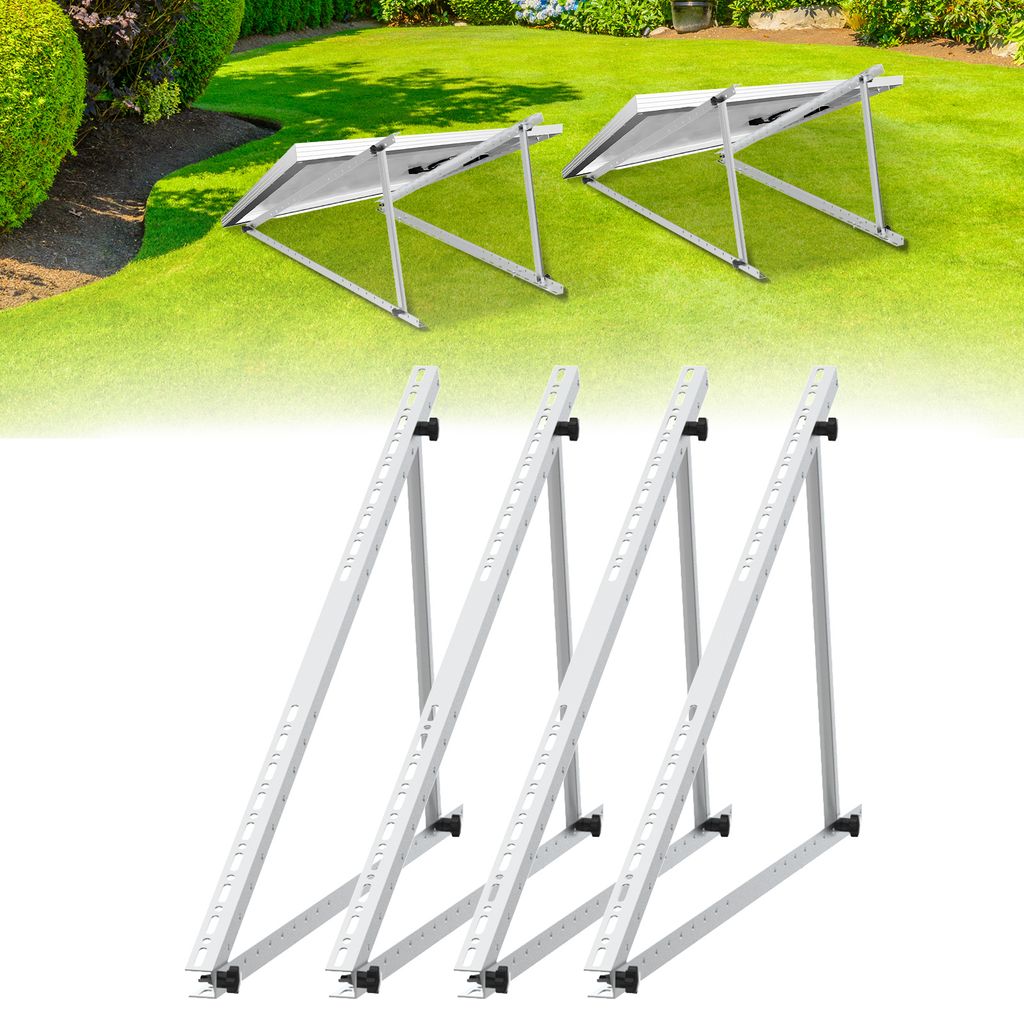 4PCS PV Halterung Solarpanel Solarmodul 0°-90° Aufständerung Photovoltaik 114CM