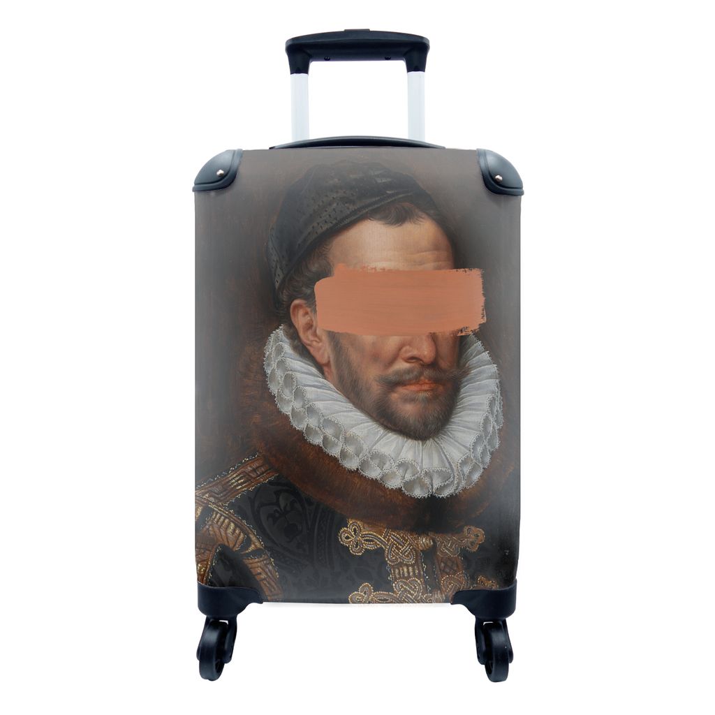 MuchoWow Koffer Handgepäck Trolley Rollkoffer Kleine Reisekoffer mit 4 Rollen - Wilhelm von Oranien - Adriaen Thomasz - Gemälde - Cabin Size < ...