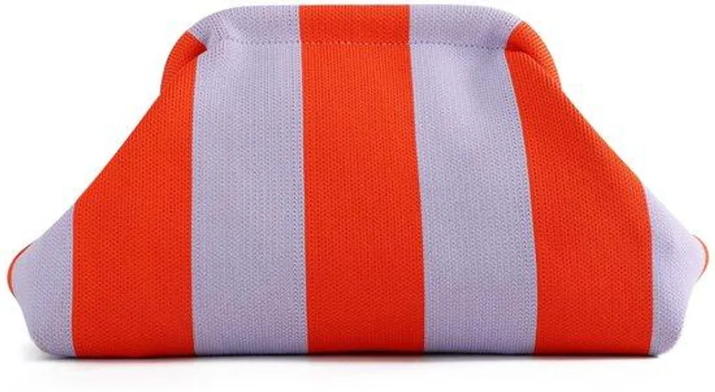 Sac de plage femme au crochet rayé - Panier tissé souple et spacieux